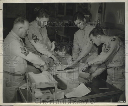 1943 Press Photo 1st Sgts of base squadron of San Angelo Texas bombadier school