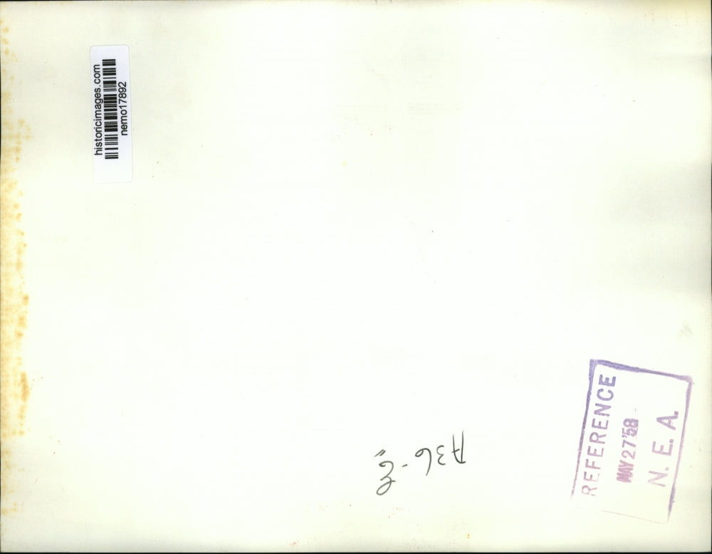 1958 Press Photo Jupiter IRBM Nose Cone Hoisted Into Position Aboard USS Escape