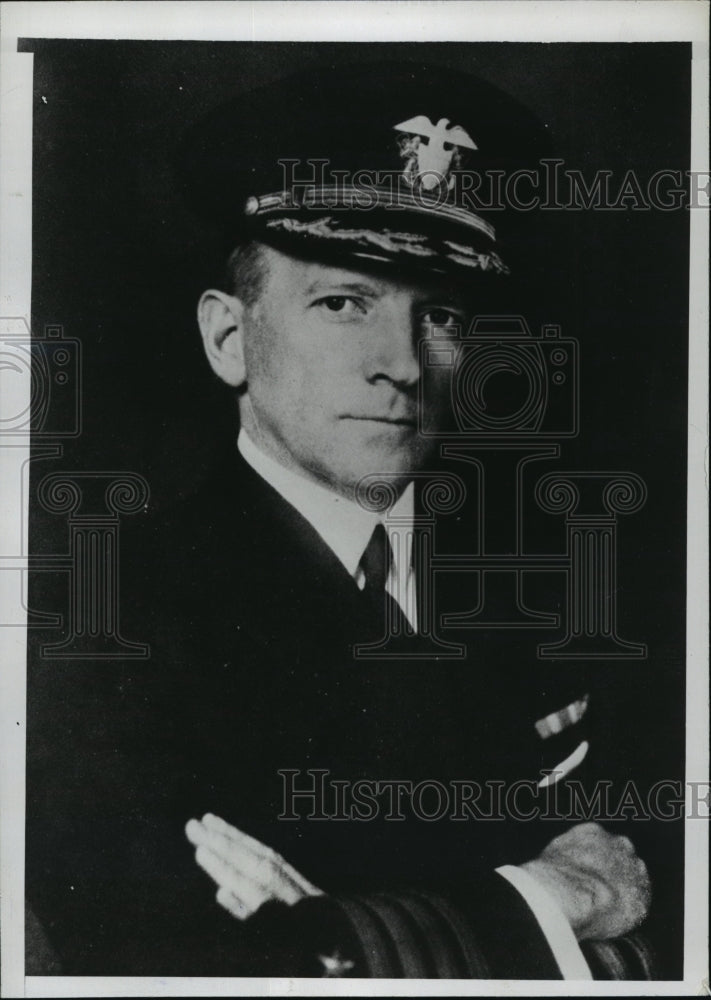 1942 Press Photo Rear Admiral John Walter Wilcox, Jr., lost overboard at sea