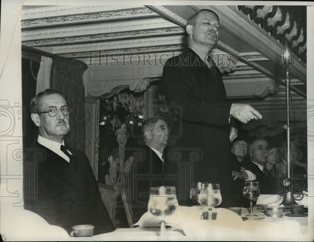 1938 Press Photo New York Rep.Martin Dies honored at New York Lunceheon NYC