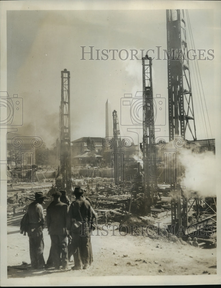1935 Press Photo New York Construction of Dept. of Interior Building in Wash.NYC- Historic Images
