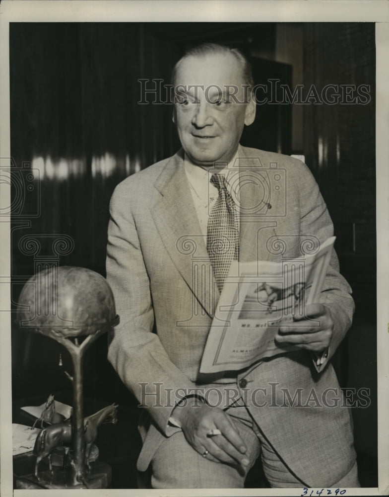 1935 Press Photo New York William Cane of Good Time Mile Track NYC - neny10461