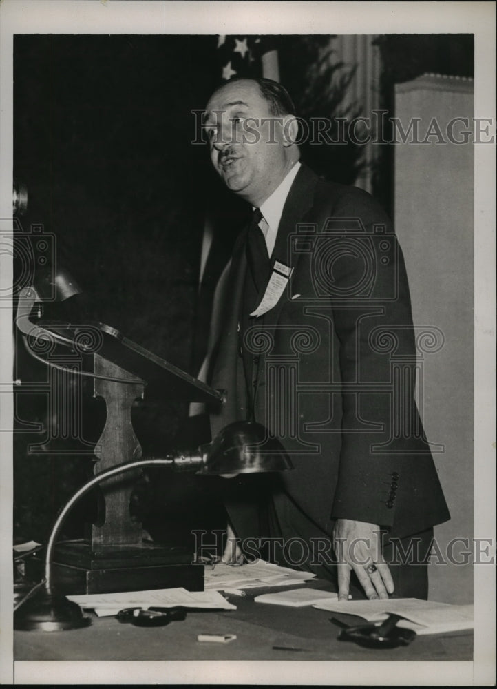 1935 Press Photo New York Arthur Tode in Shipping Conference NYC- Historic Images