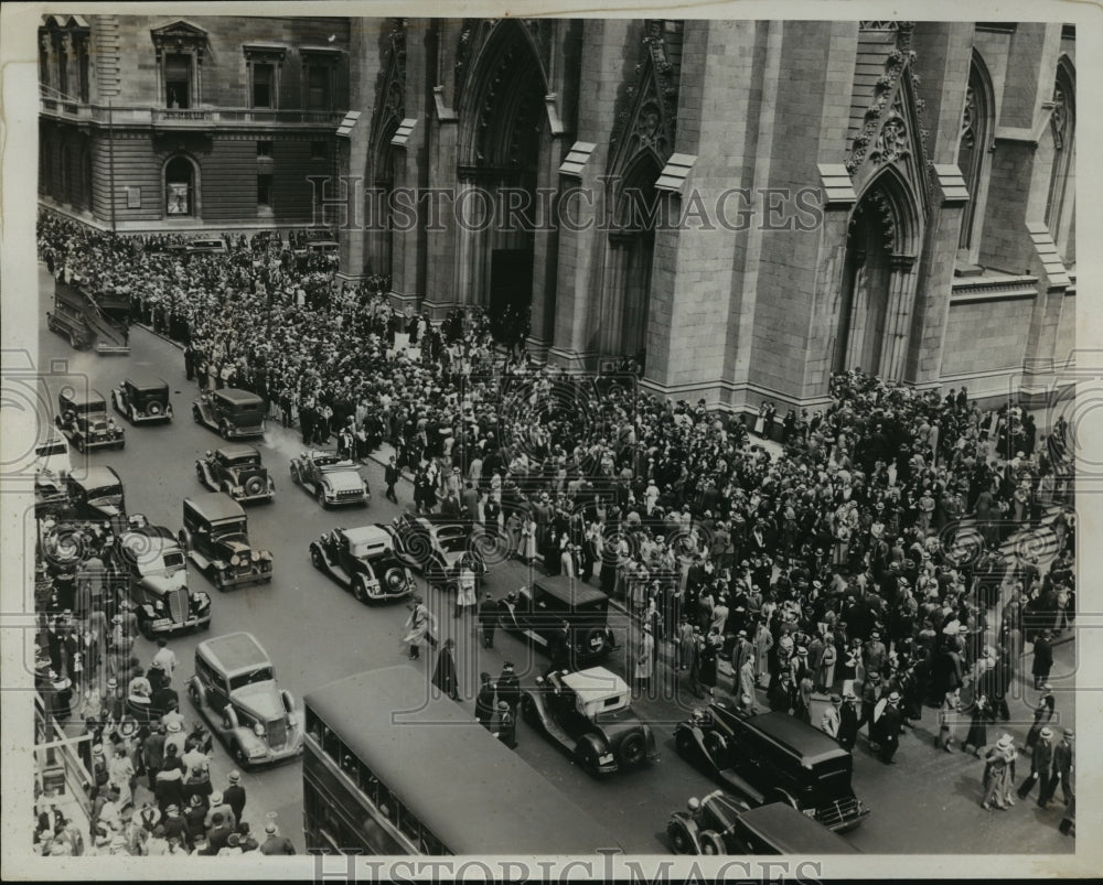1935 Press Photo New York St. Patrick's Church NYC - neny10801