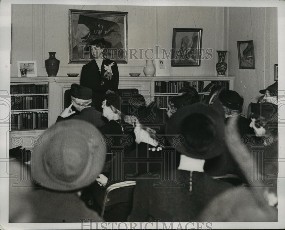 1938 Press Photo New York First Lady Mrs. Franklin D. Roosevelt Lectures in NYC