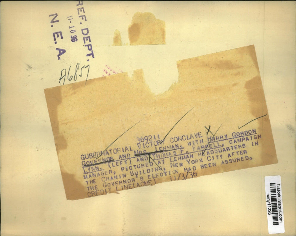 1936 Press Photo New York Gubernatorial Victory Conclave NYC - neny11226