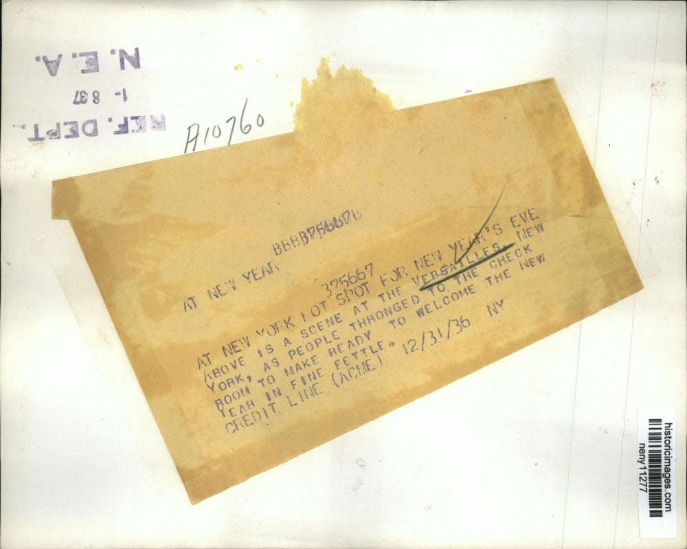 1936 Press Photo New York People Welcome New Year in Fine Fettle NYC - neny11277