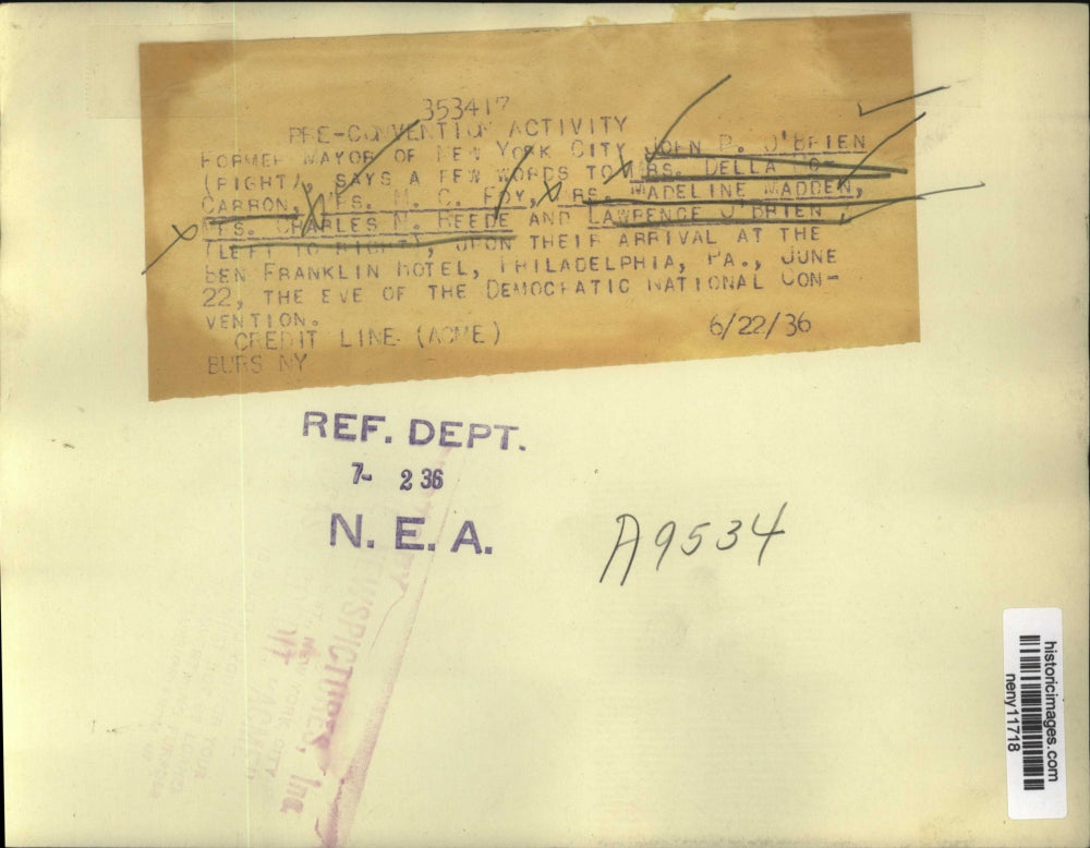 1936 Press Photo New York Pre-Convention Activity NYC - neny11718