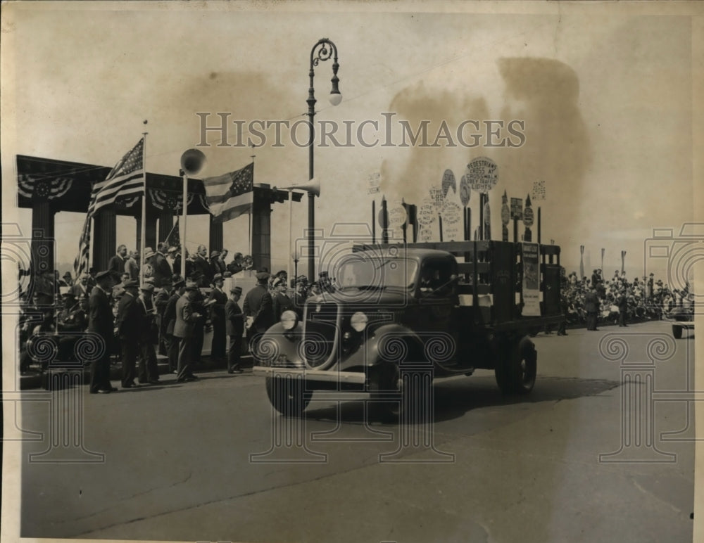 1936 Press Photo New York Motor Safety Parade NYC - neny11770