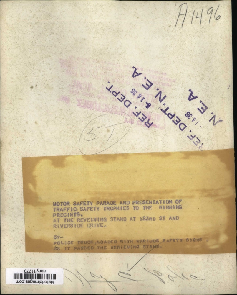 1936 Press Photo New York Motor Safety Parade NYC - neny11770