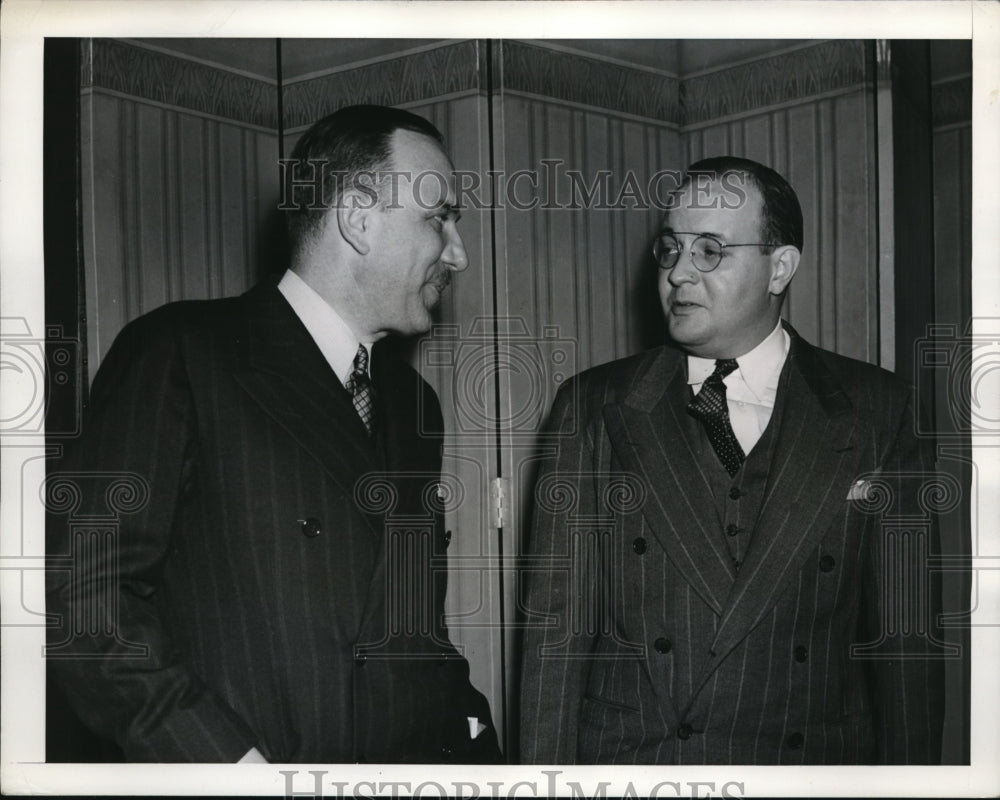 1941 Press Photo New York Phil Bessey and F.Ward Just at A.N.P.A Convention NYC
