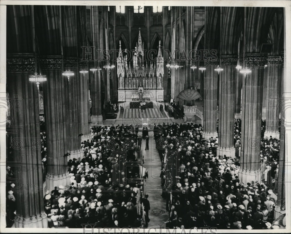 1937 Press Photo New York St Patrick's Cathedral memorial for Marconi in NYC