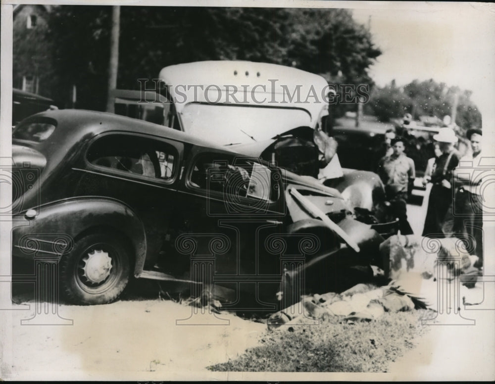 1937 Press Photo New York Auto Car Crash in Bel Air Maryland NYC- Historic Images