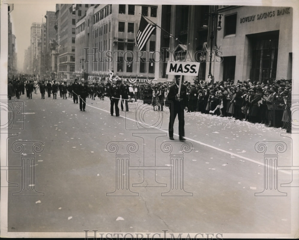 1937 Press Photo New York American Legion parade on Firth Avenue NYC- Historic Images