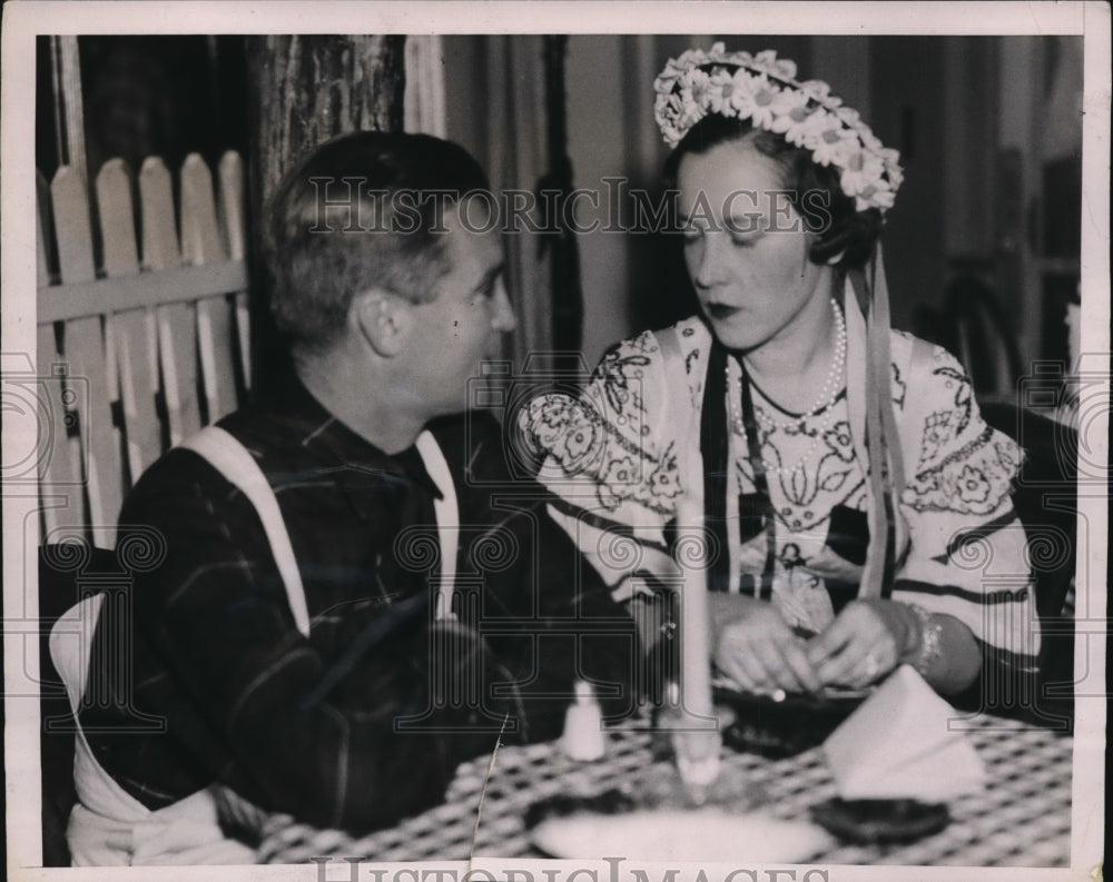 1937 Press Photo New York Businessman Stuart Symington and Lady Millbank NYC- Historic Images