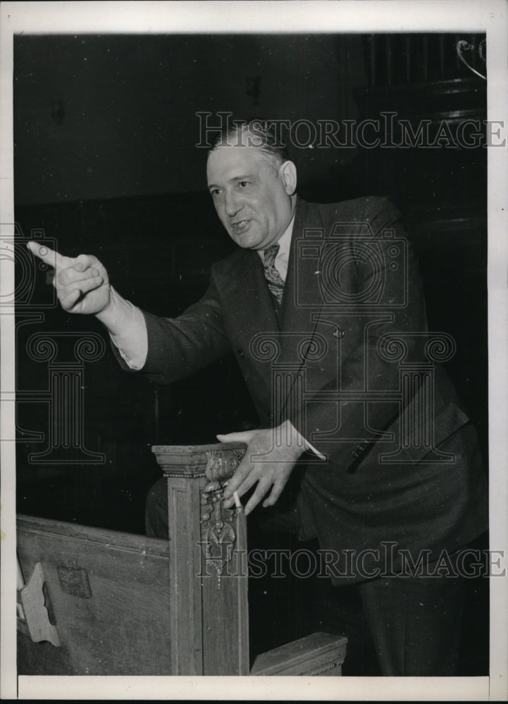 1937 Press Photo New York Thomas J Phillips Addressed Meeting at Union Meth NYC