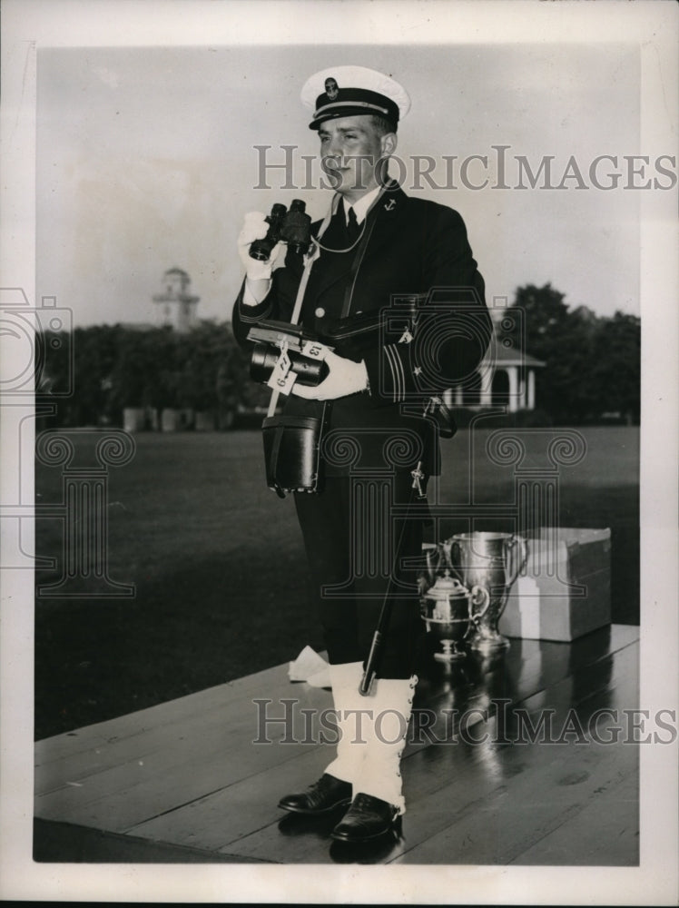 1937 Press Photo New York Midshipman Jack Obermeyer of US Naval Academy NYC