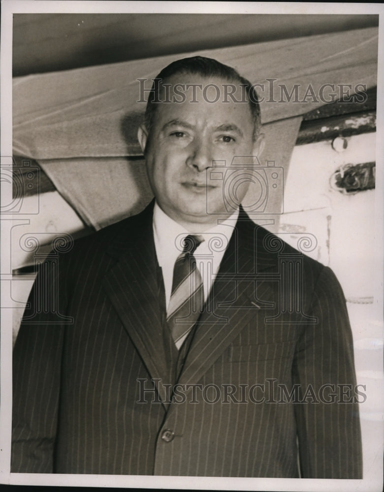 1937 Press Photo New York Mr David Sarnoff Pres of the Radio Corp of America NYC