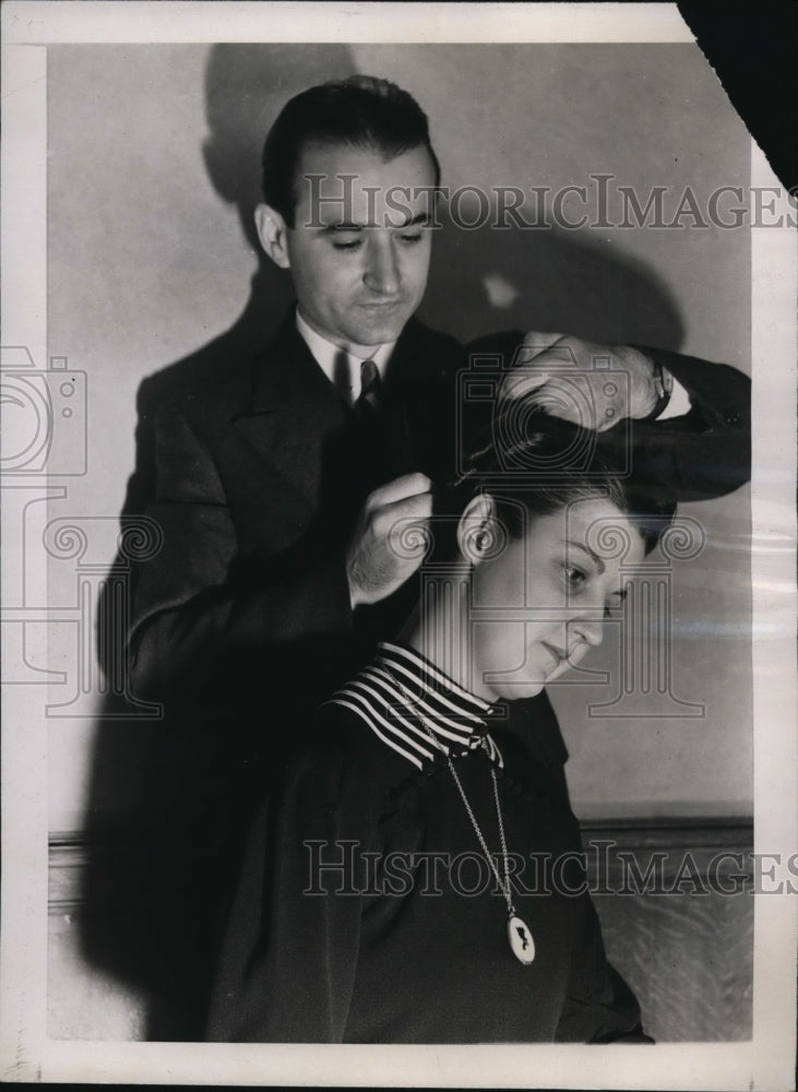 1937 Press Photo New York Convention of NY State Hairdressers at Penn Hotel NYC