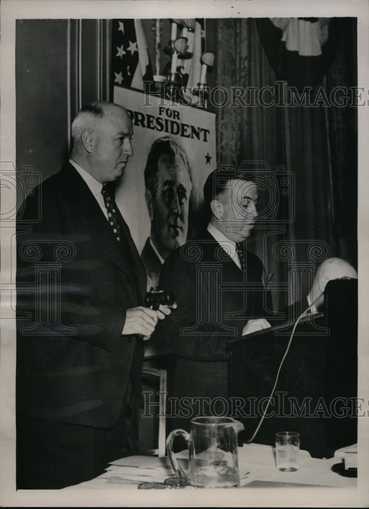 Load image into Gallery viewer, 1936 Press Photo Farley Re-Elected New York State Chairman NYC - neny13209
