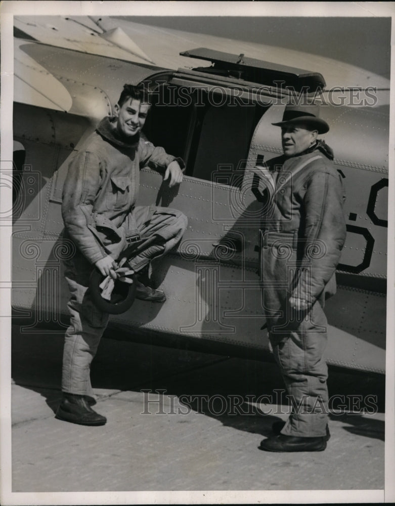 1936 Press Photo New York Franklin D. Roosevelt, Jr., Commander L.D. Bayliss NYC- Historic Images