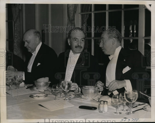 1939 Press Photo New York Chamber Commerce R Lawrence Rene De Saint Quentin NYC- Historic Images