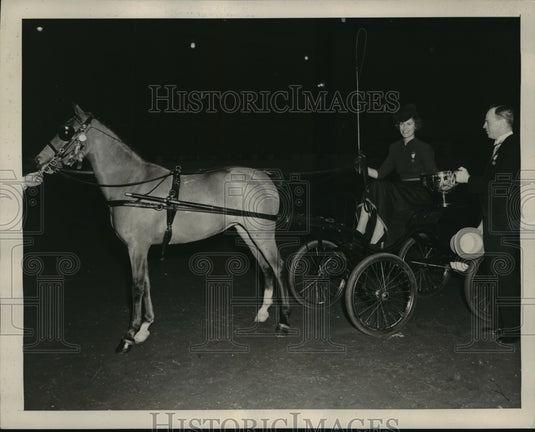 1940 Press Photo New York Mrs Chauncey Fox Howe at National Horse Show NYC- Historic Images