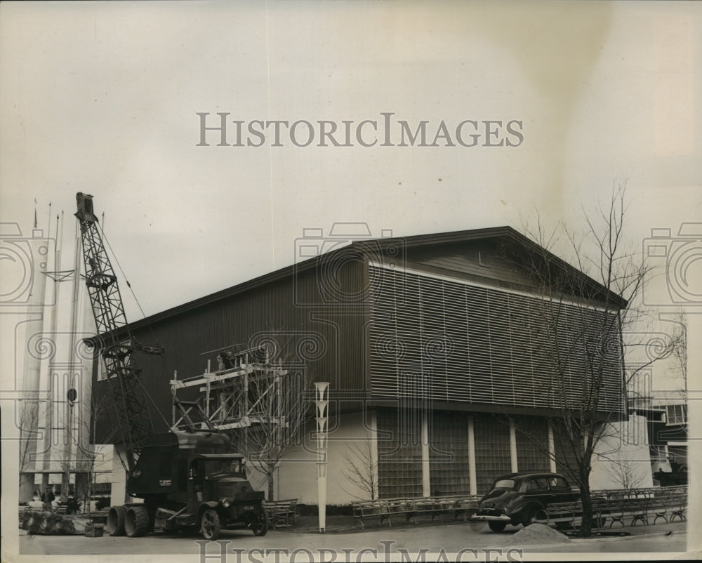 1940 Press Photo New York World Fair&#39;s renovations Norway Pavilion NYC- Historic Images