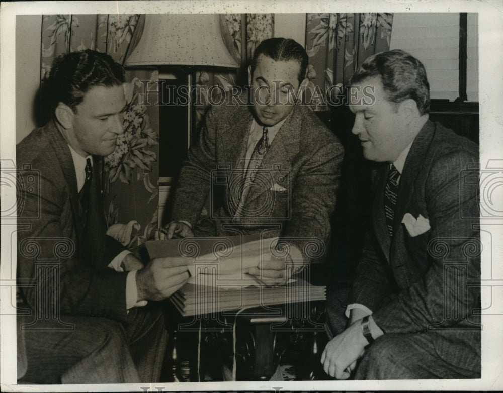 1941 Press Photo New York Giants manager Mel Ott, ex mgr Bill Terry NYC- Historic Images