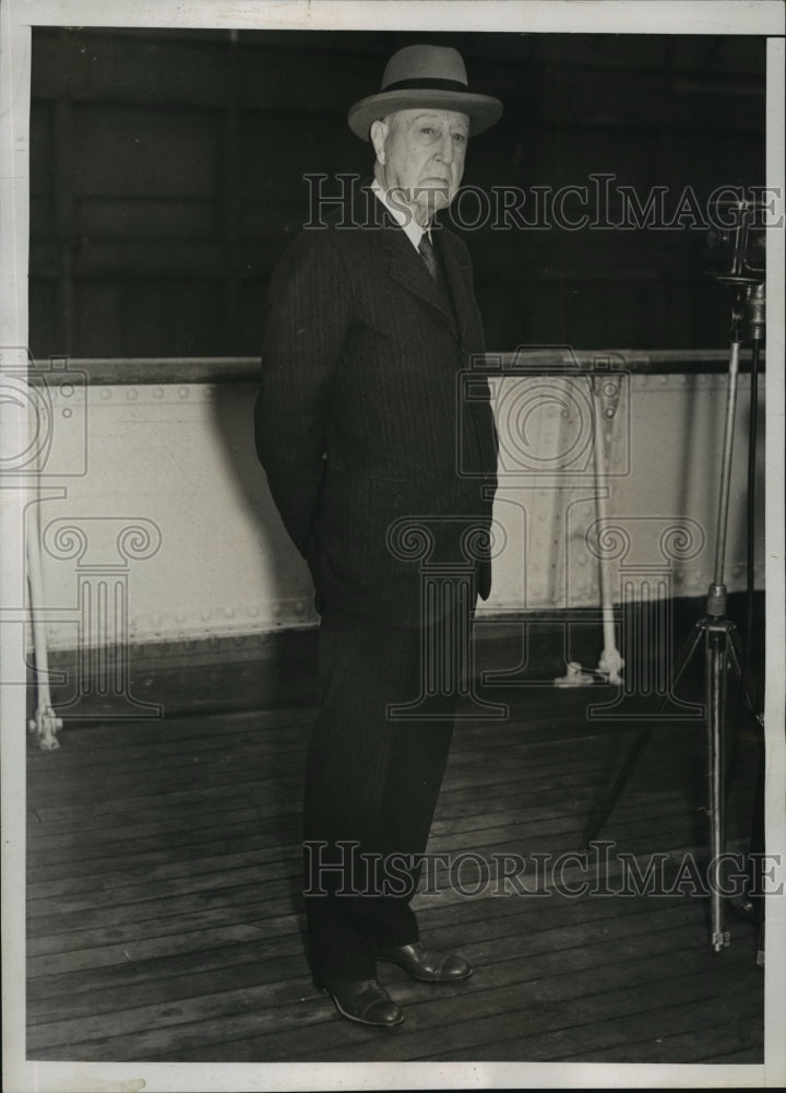 1937 Press Photo New York Admiral Hugh Rodman Commander of Pacific Fleet NYC - Historic Images