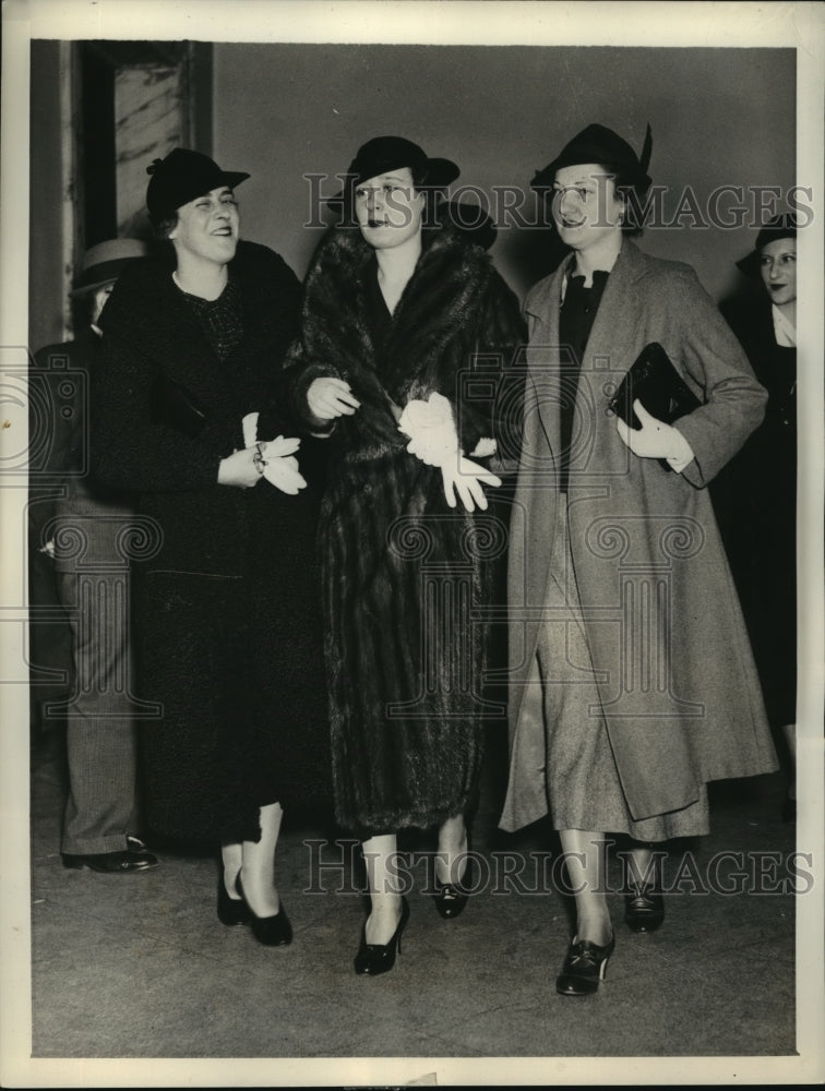 1934 Press Photo New York Mrs Reginald Vanderbilt leaving court NYC - neny15738