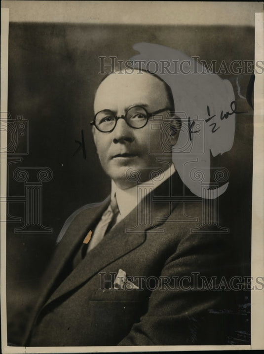 1928 Press Photo New York Bernard M. Patton President of Queens NYC - neny16127