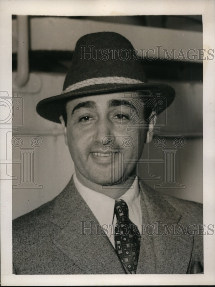 1940 Press Photo New York Coffee King Arrives in New York NYC - neny16353