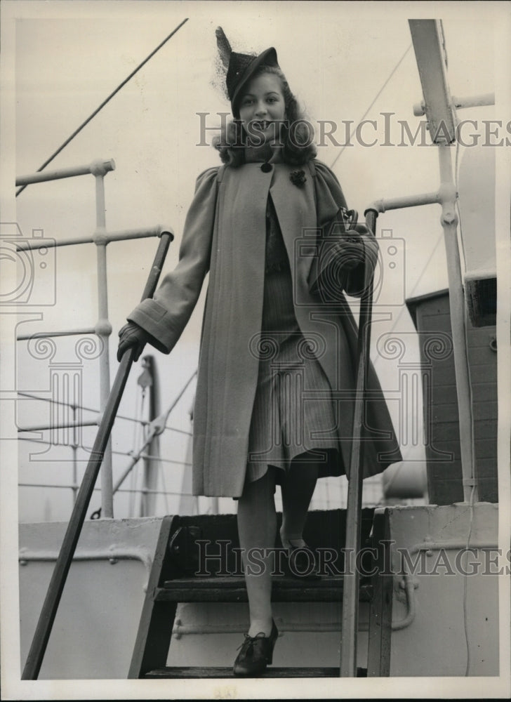 1941 Press Photo New York Marie Guisasola aboard liner S.S. Brazil NYC