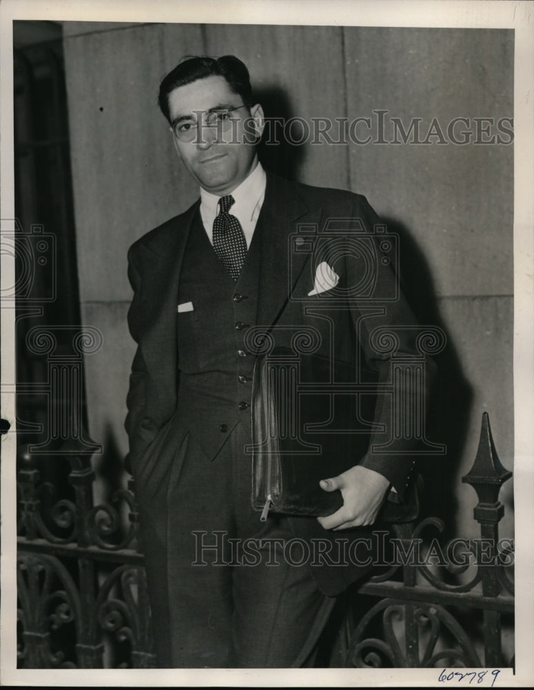 1941 Press Photo New York David Goldway Instructor forbidden to testify NYC- Historic Images