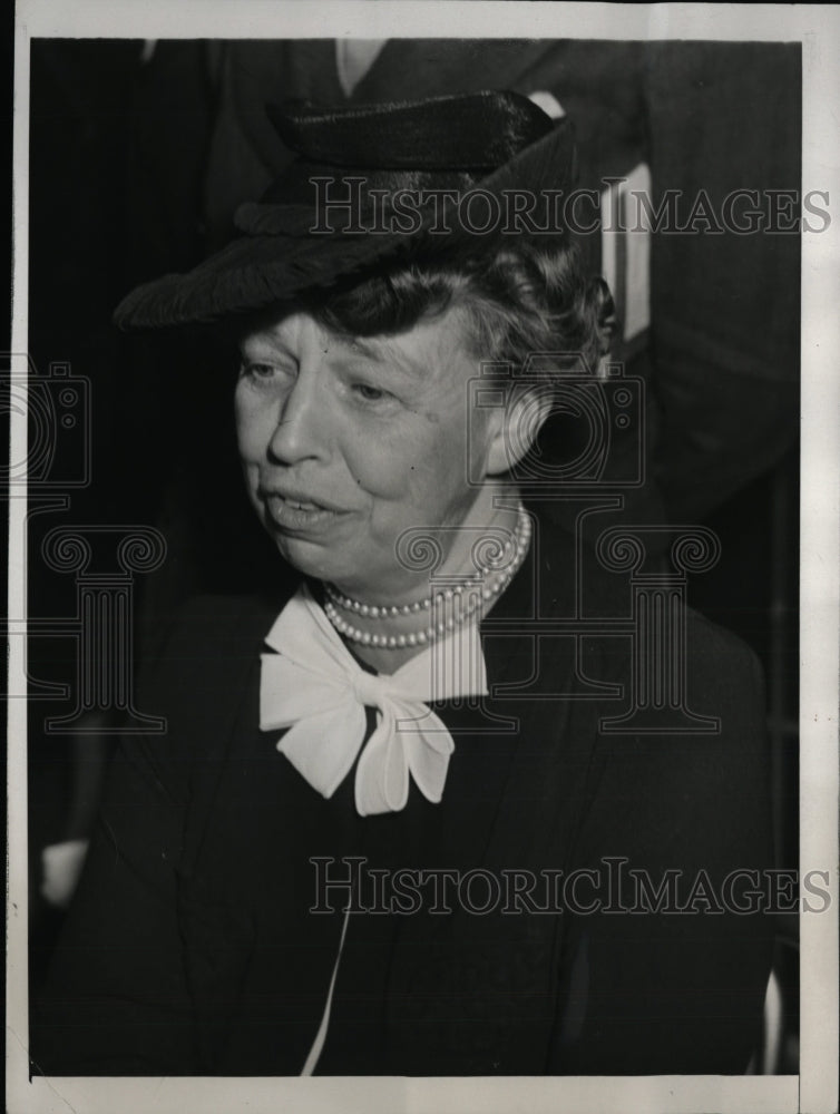 1940 Press Photo New York Mrs.Franklin Roosevelt at Foreign Press Luncheon NYC