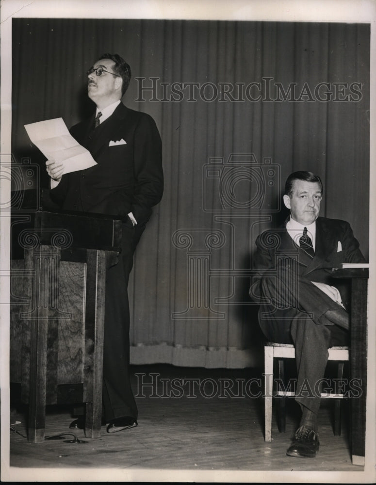 1940 Press Photo New York George Lyons &amp; James G. Blaine Meeting NYC- Historic Images