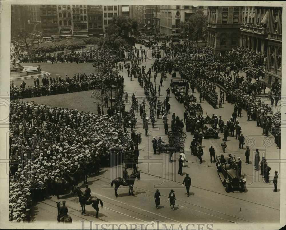 1926 Press Photo New York Cardinal Procession Leaving City Hall NYC - neny17870