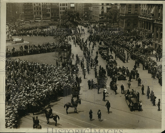 1926 Press Photo New York Cardinal Procession Leaving City Hall NYC - neny17870