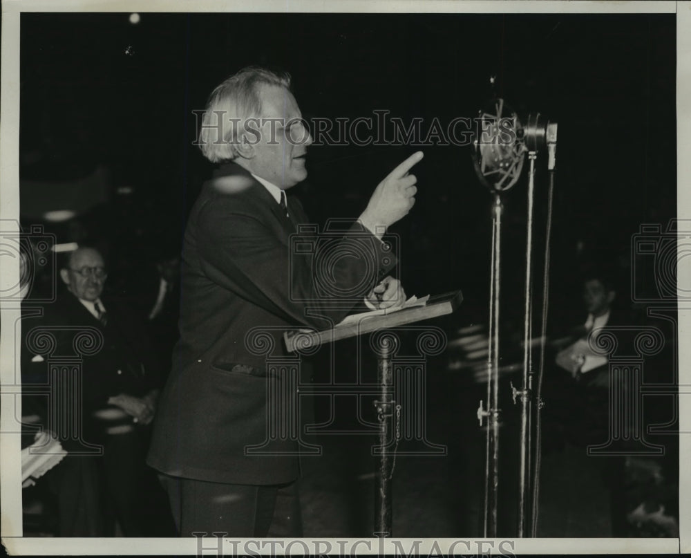 1932 Press Photo New York Jacob Panken speaks at Socialist rally in NYC
