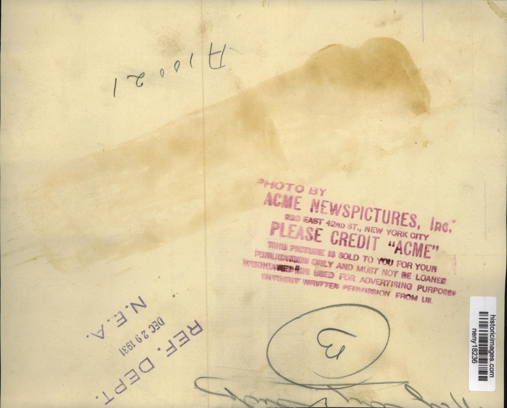 1931 Press Photo NEW YORK UNKNOWN SCENE IN NYC - neny18236