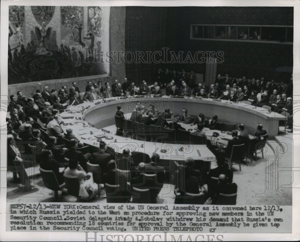 1955 Press Photo New York UN General Assembly Arkady A. Sobolev NYC- Historic Images