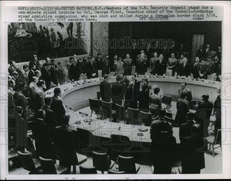 Load image into Gallery viewer, 1958 Press Photo NEW YORK U.N. SECURITY COUNCIL NYC - neny18349
