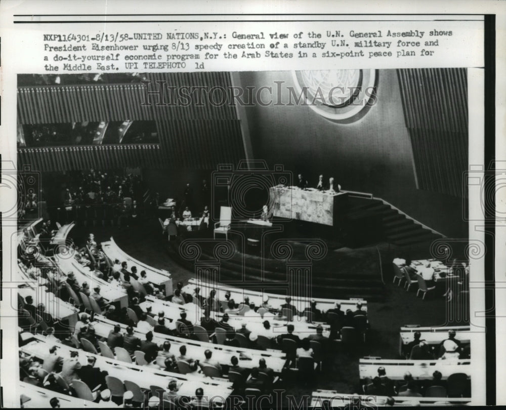 1958 Press Photo NEW YORK U.N. GENERAL ASSEMBLY NYC- Historic Images