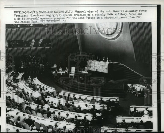 1958 Press Photo NEW YORK U.N. GENERAL ASSEMBLY NYC- Historic Images