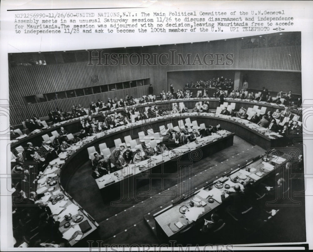 1960 Press Photo NEW YORK MAIN POLITICAL COMM OF THE U.N. GENERAL ASSEMBLY NYC