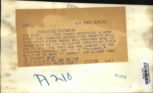 1952 Press Photo NEW YORK VERSATILE FOOTWEAR NYC - neny18789