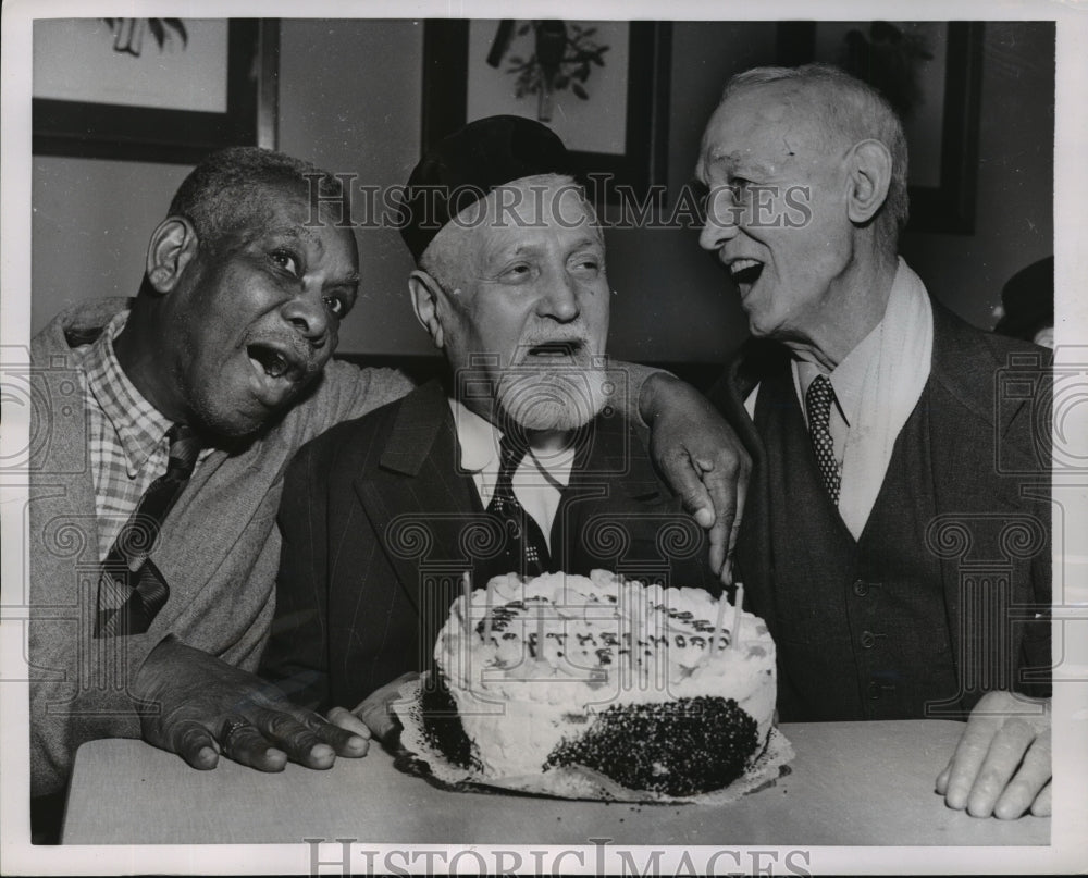 1952 Press Photo New York William Davis, Meyer Pomerantz, Frank S. Hogan NYC
