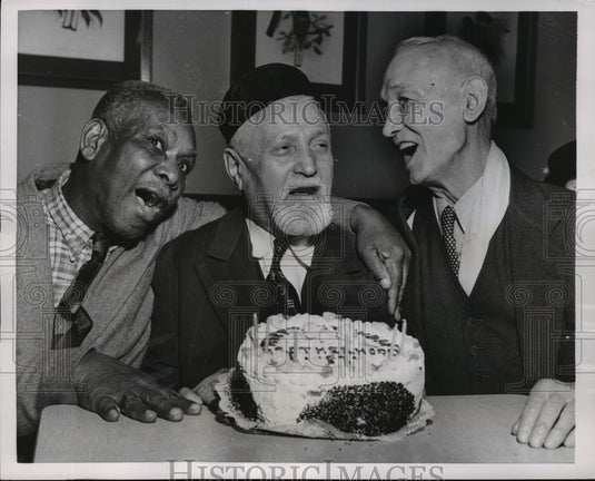 1952 Press Photo New York William Davis, Meyer Pomerantz, Frank S. Hogan NYC