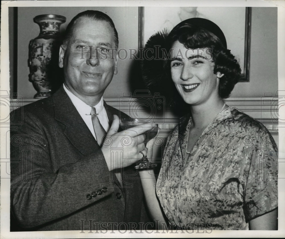 1949 Press Photo New York Francesca Rospigliosi, Alexander Schmidt Married NYC